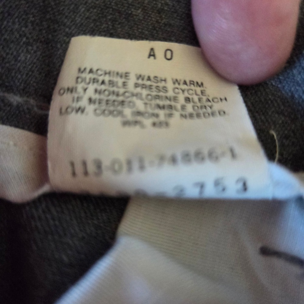 Vintage Levis Action Slacks Mens 33x32 Gray Dacron Polyester Dress Pants 113-011 - Picture 6 of 7